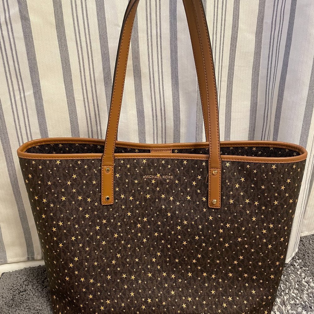 MICHAEL KORS Signature Open Tote with Star Decal